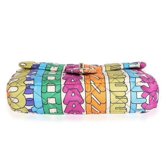 Chanel Rainbow Logo Nylon Single Flap Bag - Picture 3 of 7